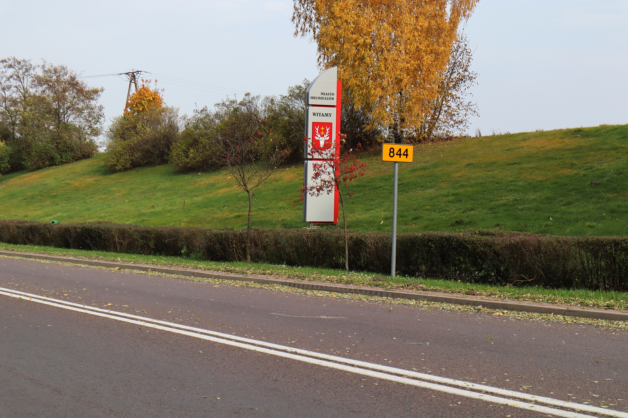 Zdjęcie przedstawia drogę wojewódzką Nr 844 w mieście Hrubieszów.